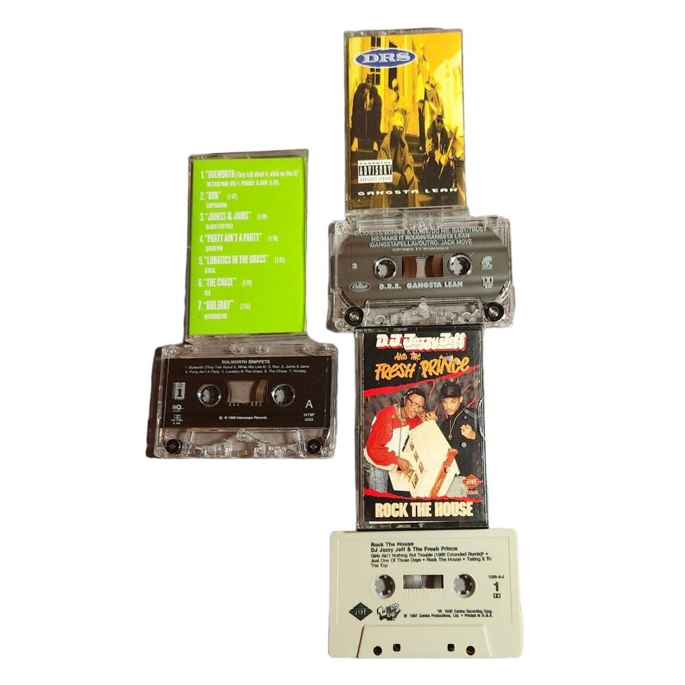 DJ Jazzy Jeff & The Fresh Prince, Bulworth, D.R.S. Hip Hop Cassette Lot 80s 90s